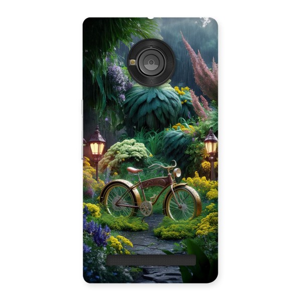 Vintage Cycle In Garden Back Case for Yuphoria