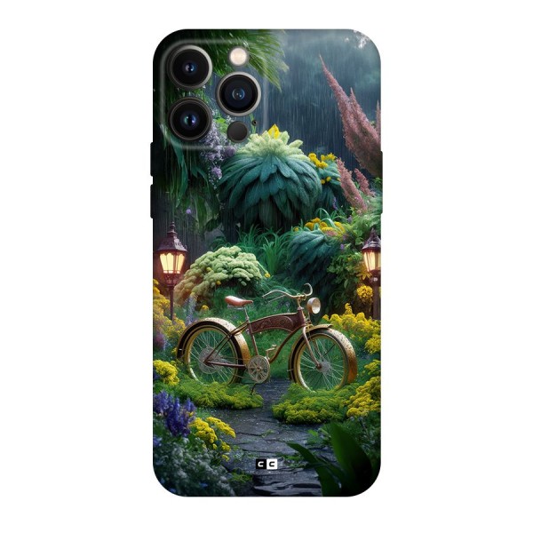 Vintage Cycle In Garden Back Case for iPhone 13 Pro Max