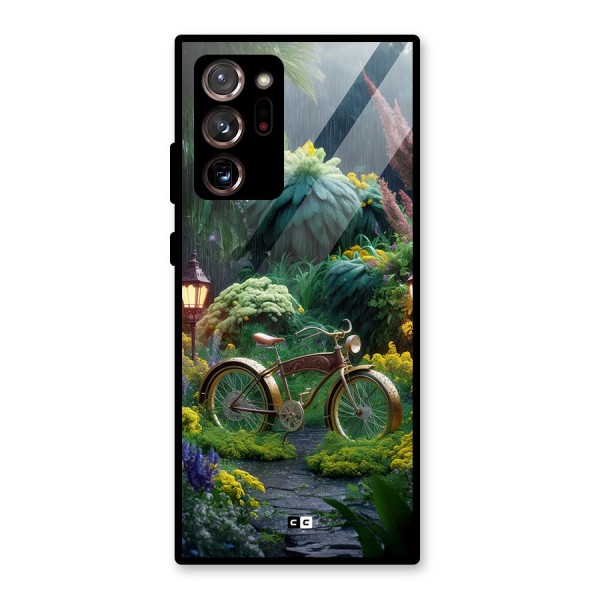 Vintage Cycle In Garden Glass Back Case for Galaxy Note 20 Ultra