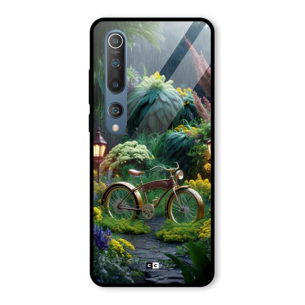 Vintage Cycle In Garden Glass Back Case for Mi 10