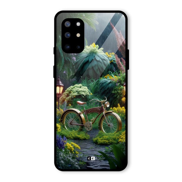 Vintage Cycle In Garden Glass Back Case for OnePlus 8T