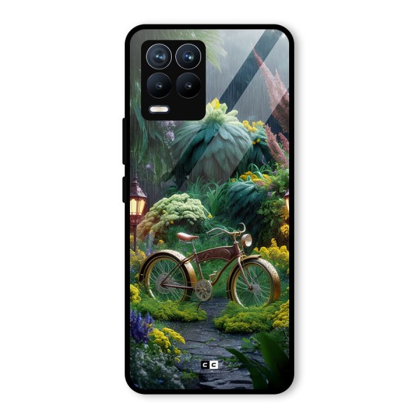 Vintage Cycle In Garden Glass Back Case for Realme 8 Pro