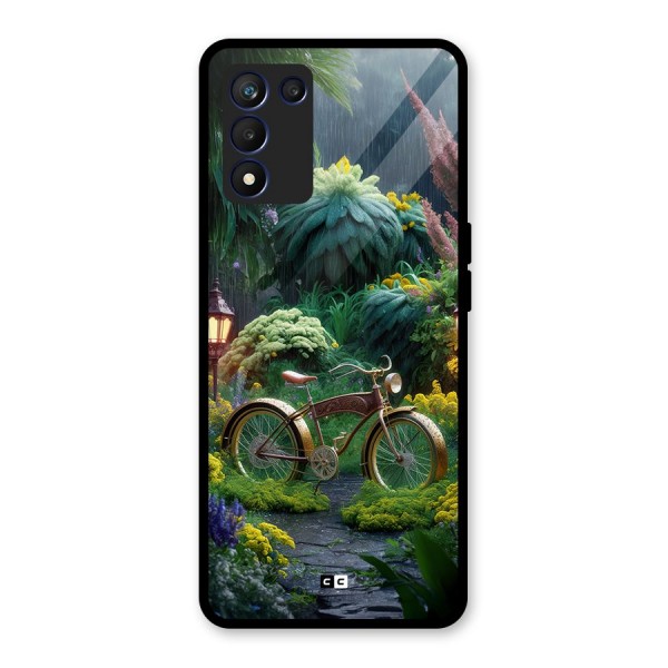 Vintage Cycle In Garden Glass Back Case for Realme 9 5G Speed