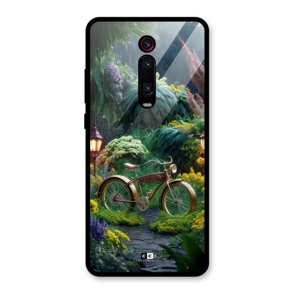 Vintage Cycle In Garden Glass Back Case for Redmi K20 Pro