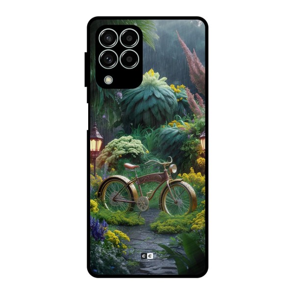 Vintage Cycle In Garden Metal Back Case for Galaxy M33