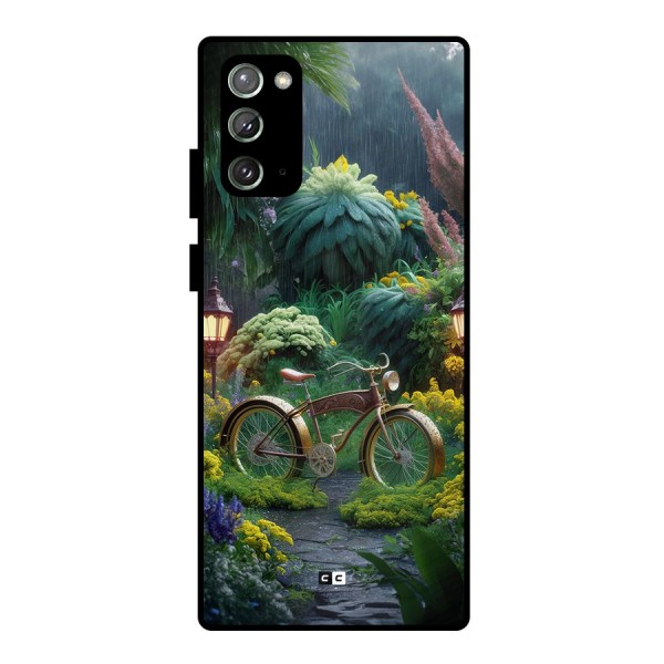 Vintage Cycle In Garden Metal Back Case for Galaxy Note 20