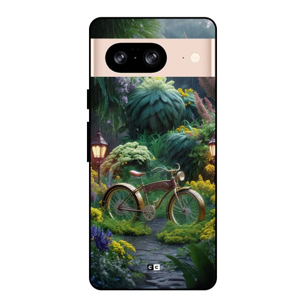 Vintage Cycle In Garden Metal Back Case for Google Pixel 8