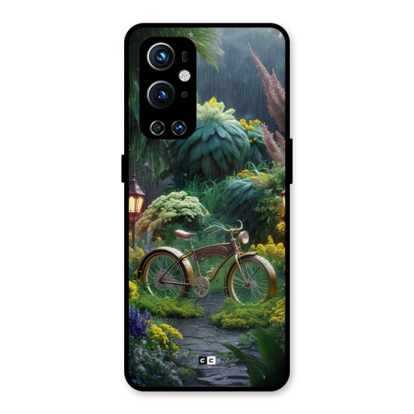 Vintage Cycle In Garden Metal Back Case for OnePlus 9 Pro