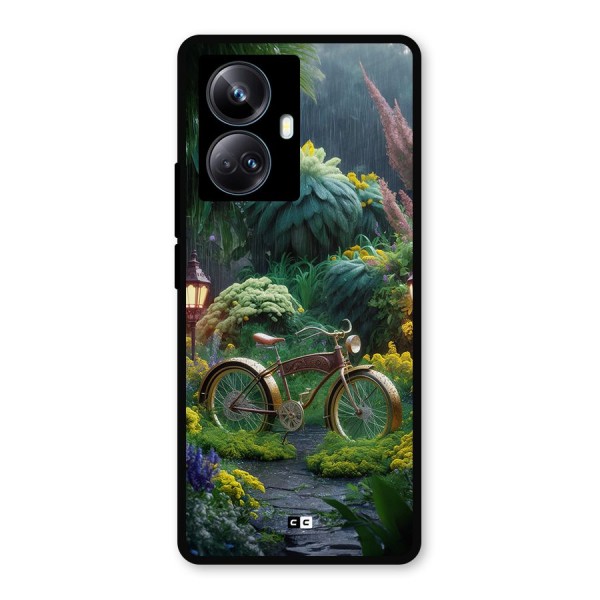 Vintage Cycle In Garden Metal Back Case for Realme 10 Pro Plus