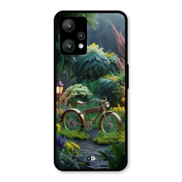 Vintage Cycle In Garden Metal Back Case for Realme 9