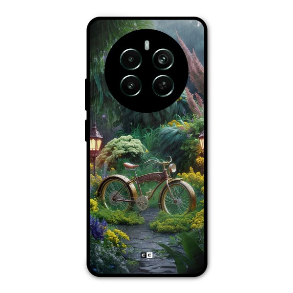 Vintage Cycle In Garden Metal Back Case for Realme Narzo 70 Pro