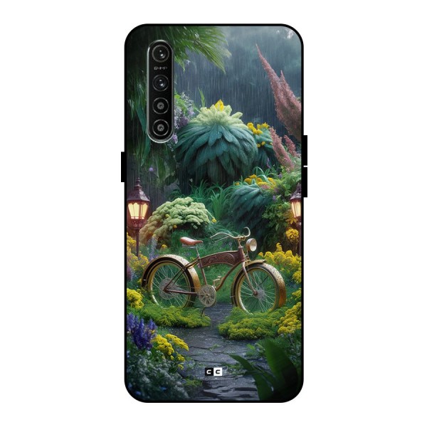 Vintage Cycle In Garden Metal Back Case for Realme XT