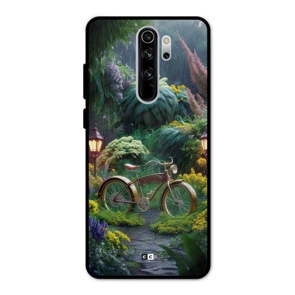 Vintage Cycle In Garden Metal Back Case for Redmi Note 8 Pro
