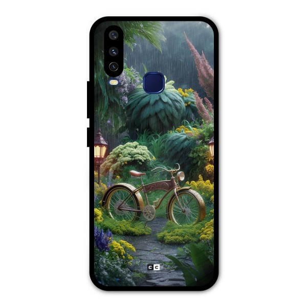 Vintage Cycle In Garden Metal Back Case for Vivo V17
