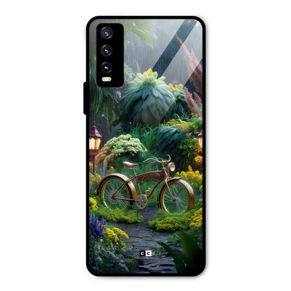 Vintage Cycle In Garden Metal Back Case for Vivo Y20i