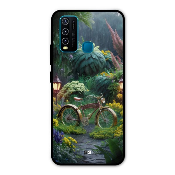 Vintage Cycle In Garden Metal Back Case for Vivo Y30