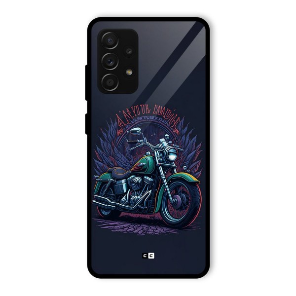 Vintage Desi Bike Glass Back Case for Galaxy A53 5G