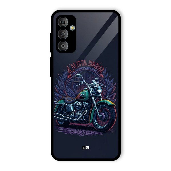 Vintage Desi Bike Glass Back Case for Galaxy F23