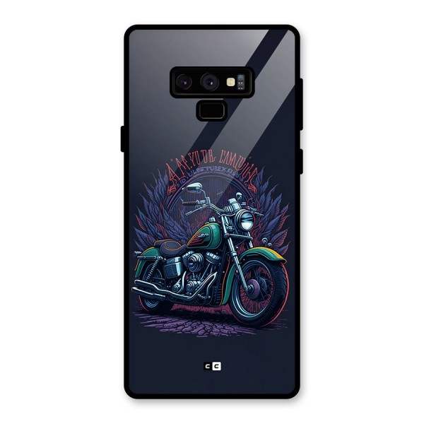 Vintage Desi Bike Glass Back Case for Galaxy Note 9