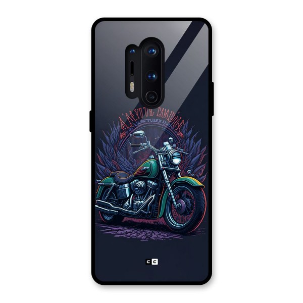 Vintage Desi Bike Glass Back Case for OnePlus 8 Pro