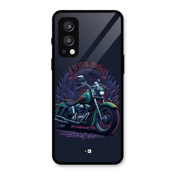 Vintage Desi Bike Glass Back Case for OnePlus Nord 2 5G