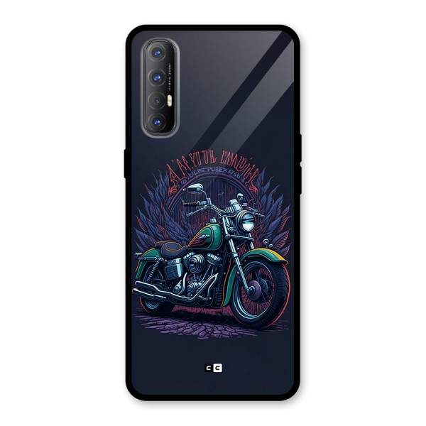 Vintage Desi Bike Glass Back Case for Oppo Reno3 Pro