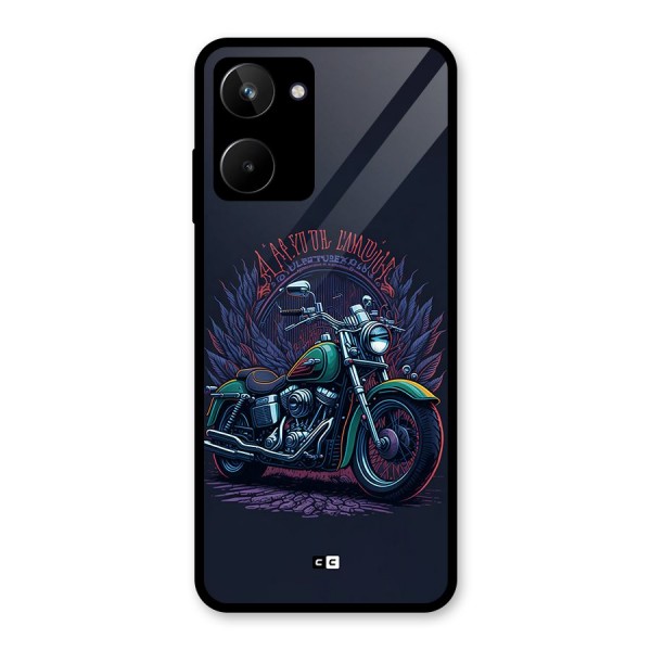 Vintage Desi Bike Glass Back Case for Realme 10