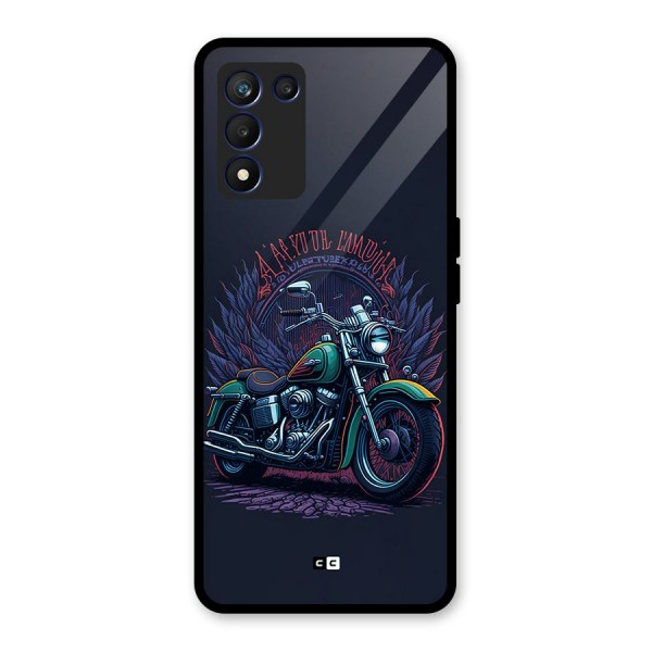 Vintage Desi Bike Glass Back Case for Realme 9 5G Speed