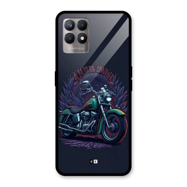 Vintage Desi Bike Glass Back Case for Realme Narzo 50