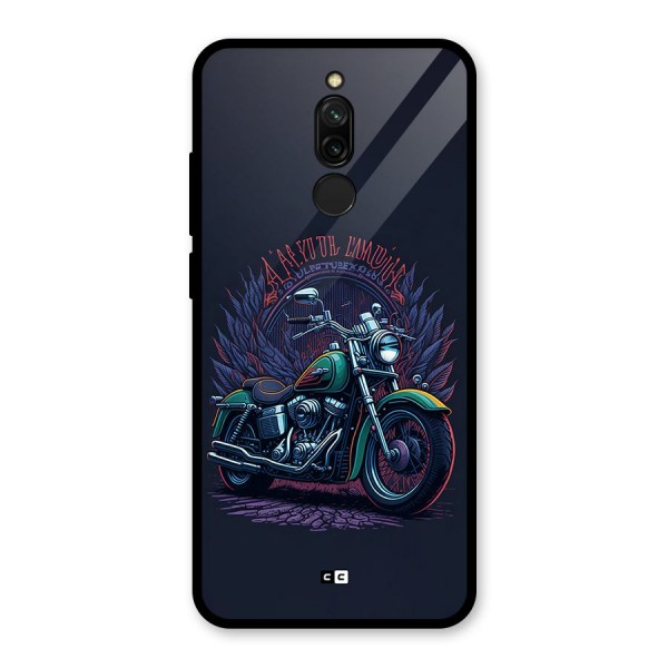 Vintage Desi Bike Glass Back Case for Redmi 8