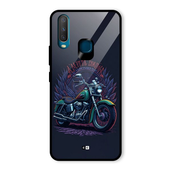 Vintage Desi Bike Glass Back Case for Vivo Y12