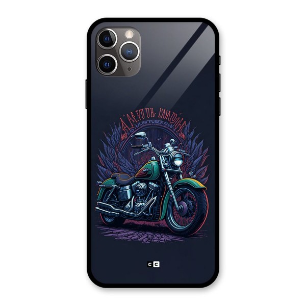 Vintage Desi Bike Glass Back Case for iPhone 11 Pro Max