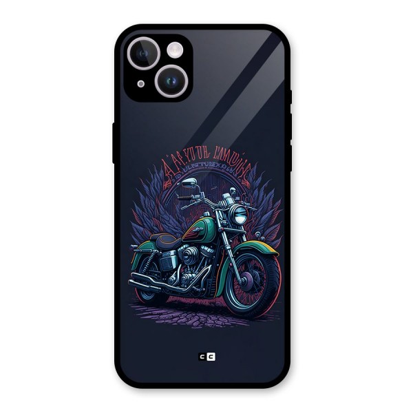 Vintage Desi Bike Glass Back Case for iPhone 14 Plus