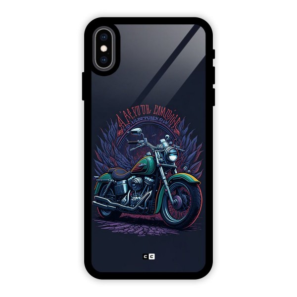 Vintage Desi Bike Glass Back Case for iPhone XS Max