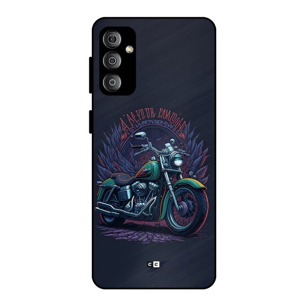 Vintage Desi Bike Metal Back Case for Galaxy F23