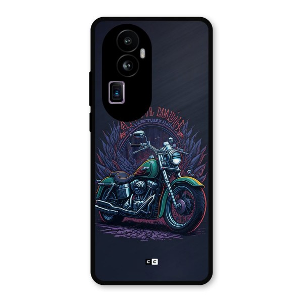 Vintage Desi Bike Metal Back Case for Oppo Reno10 Pro Plus
