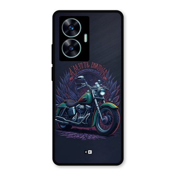 Vintage Desi Bike Metal Back Case for Realme C55