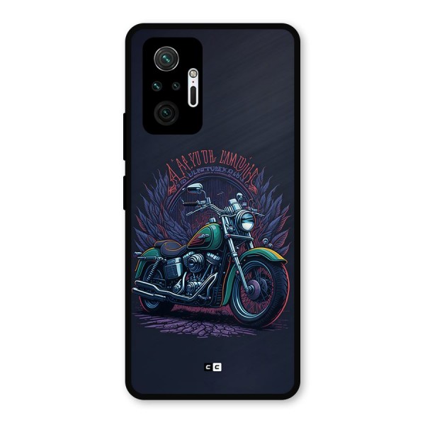 Vintage Desi Bike Metal Back Case for Redmi Note 10 Pro