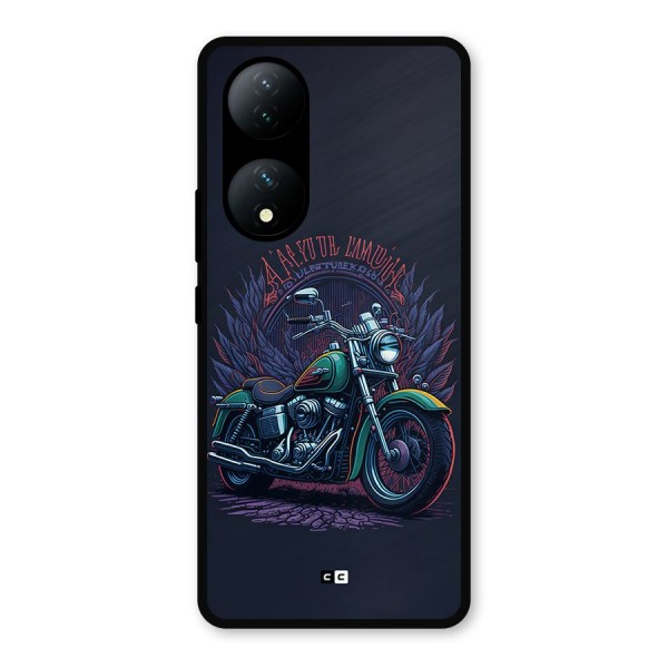 Vintage Desi Bike Metal Back Case for Vivo Y100