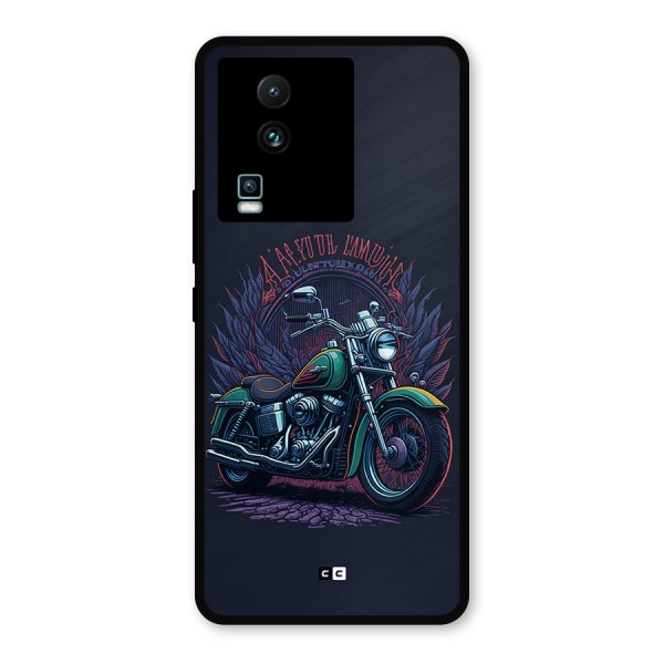Vintage Desi Bike Metal Back Case for iQOO Neo 7