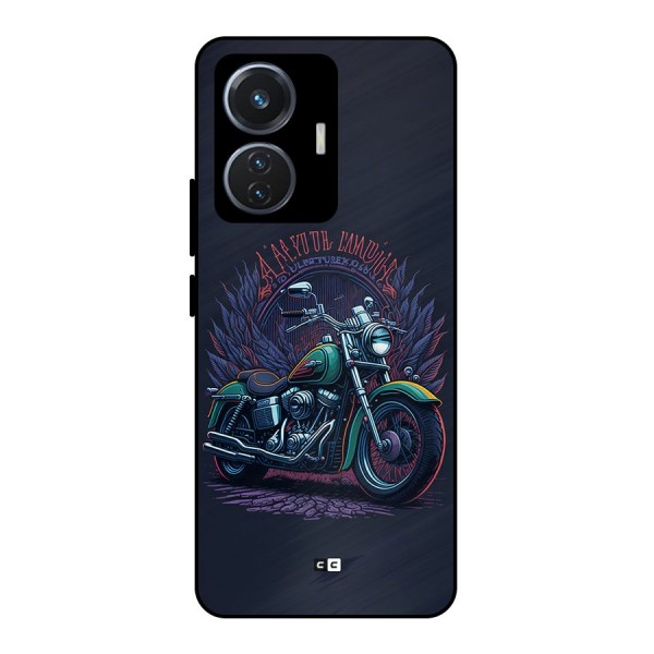 Vintage Desi Bike Metal Back Case for iQOO Z6 44W