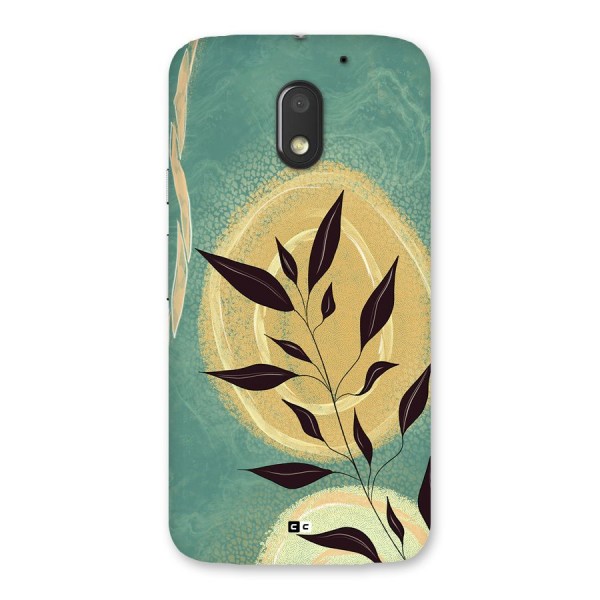 Vintage Leaf Art Back Case for Moto E3 Power