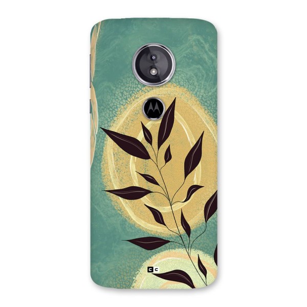 Vintage Leaf Art Back Case for Moto E5