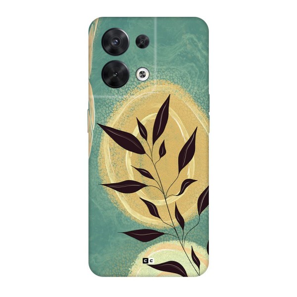 Vintage Leaf Art Back Case for Oppo Reno8 5G