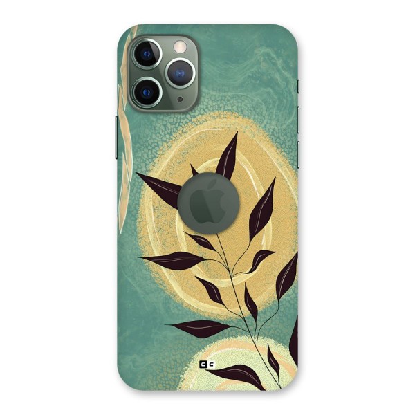 Vintage Leaf Art Back Case for iPhone 11 Pro Logo Cut