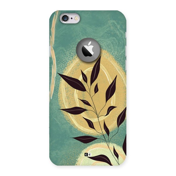 Vintage Leaf Art Back Case for iPhone 6 Logo Cut