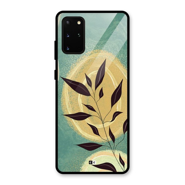 Vintage Leaf Art Glass Back Case for Galaxy S20 Plus