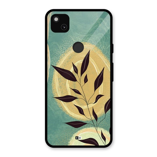 Vintage Leaf Art Glass Back Case for Google Pixel 4a