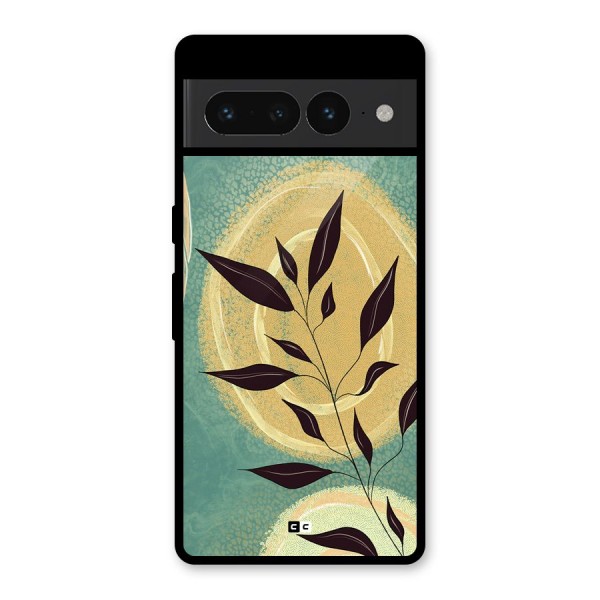 Vintage Leaf Art Glass Back Case for Google Pixel 7 Pro