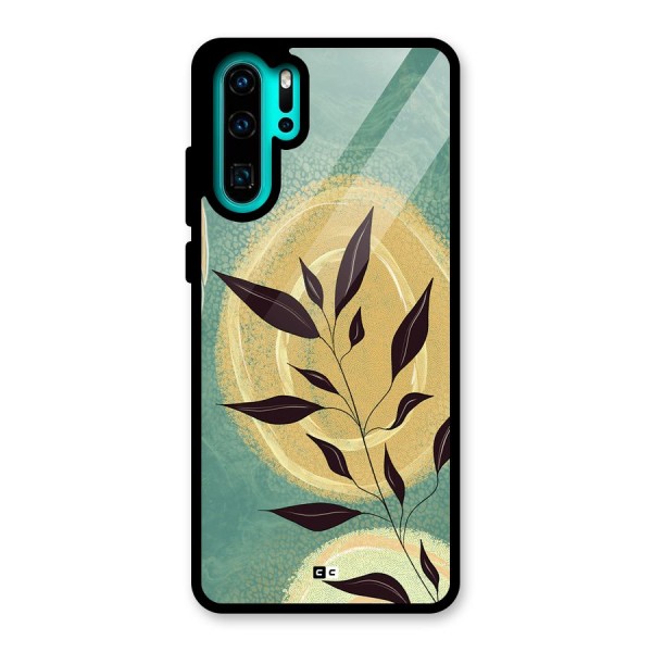 Vintage Leaf Art Glass Back Case for Huawei P30 Pro